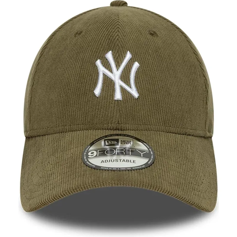 cappellino-curvo-verde-regolabile-9forty-soft-cord-dei-new-york-yankees-mlb-di-new-era