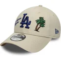 beige-verstellbare-curved-cap-9forty-city-icon-der-los-angeles-dodgers-mlb-von-new-era
