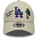 casquette-courbee-beige-ajustable-9forty-city-icon-los-angeles-dodgers-mlb-new-era