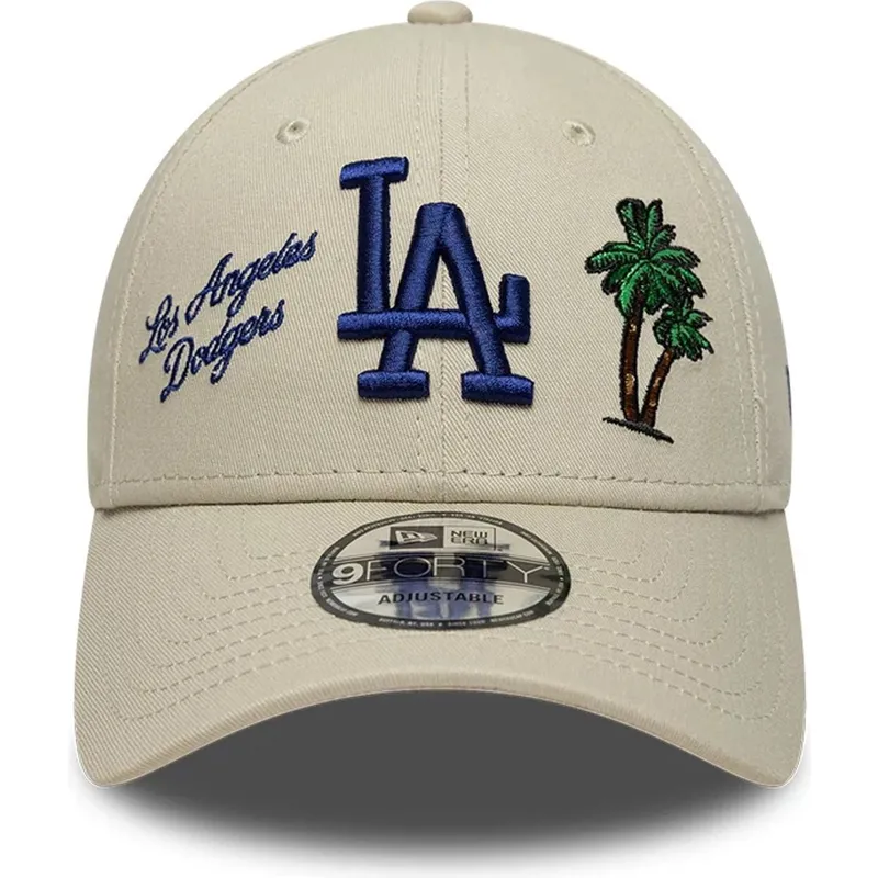 cappellino-curvo-beige-regolabile-9forty-city-icon-dei-los-angeles-dodgers-mlb-di-new-era