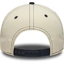 cappellino-curvo-beige-e-blu-marino-snapback-e-frame-city-icon-dei-new-york-yankees-mlb-di-new-era