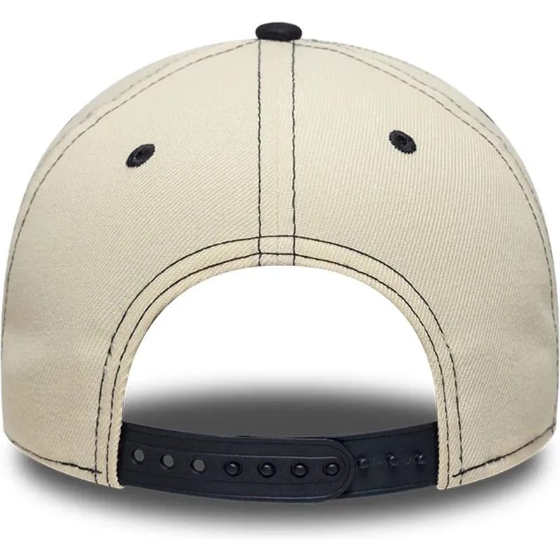 cappellino-curvo-beige-e-blu-marino-snapback-e-frame-city-icon-dei-new-york-yankees-mlb-di-new-era