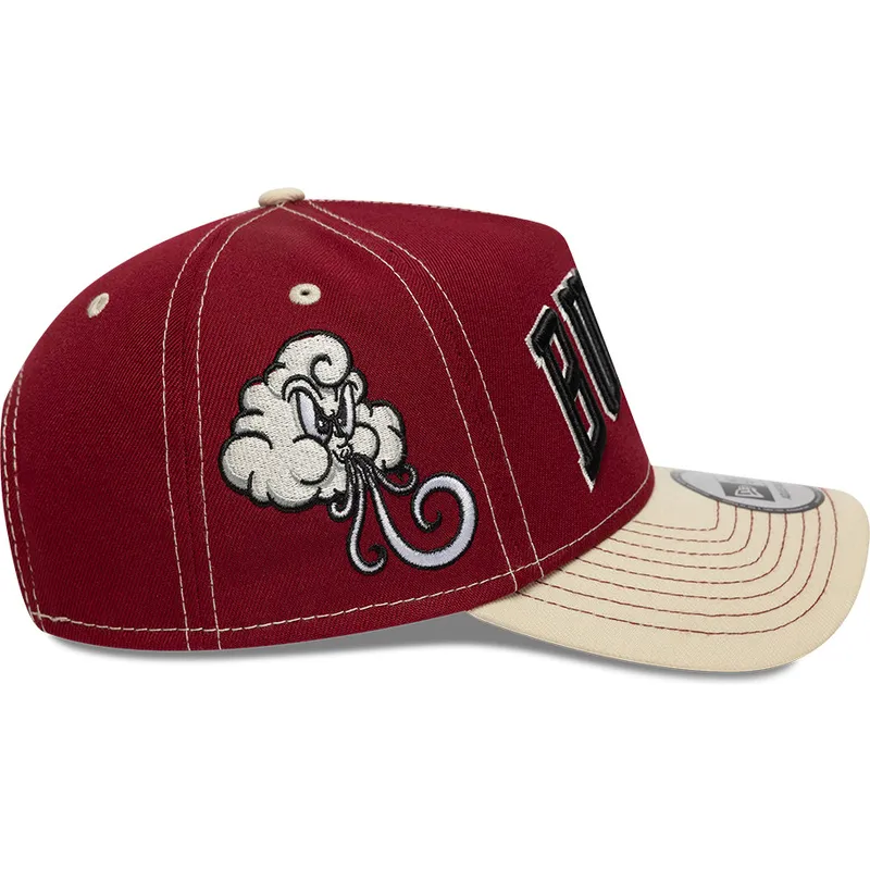 czerwona-i-bezowa-czapka-z-daszkiem-snapback-e-frame-city-icon-chicago-bulls-nba-new-era
