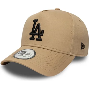 Brun kurvad keps snapback med svart logotyp E Frame League Essential från Los Angeles Dodgers MLB av New Era