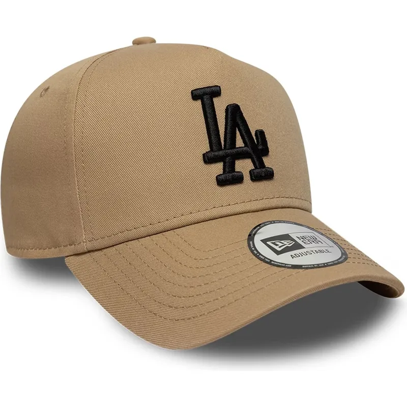 casquette-courbee-marron-snapback-avec-logo-noir-e-frame-league-essential-los-angeles-dodgers-mlb-new-era
