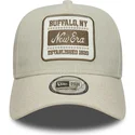new-era-curved-brim-e-frame-patch-linen-beige-snapback-cap