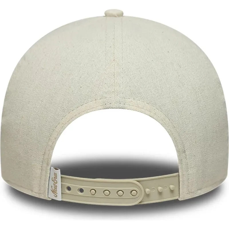 bojd-beige-keps-snapback-e-frame-patch-linen-fran-new-era