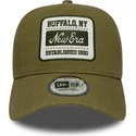 zielona-czapka-z-daszkiem-snapback-e-frame-patch-linen-new-era
