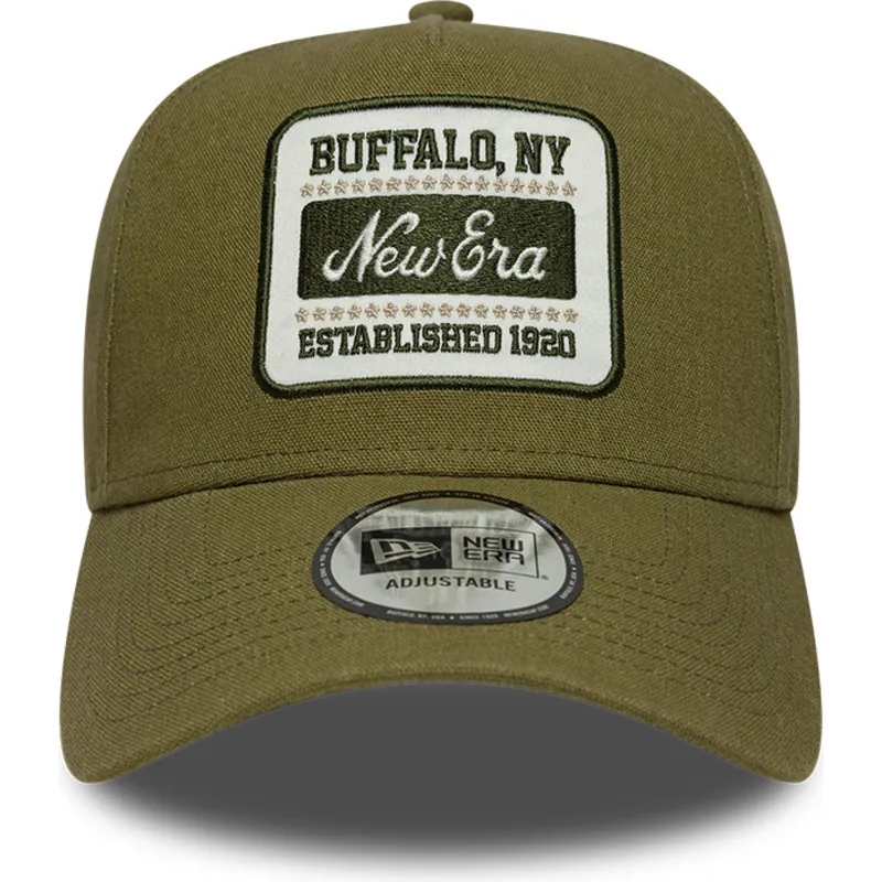 zielona-czapka-z-daszkiem-snapback-e-frame-patch-linen-new-era