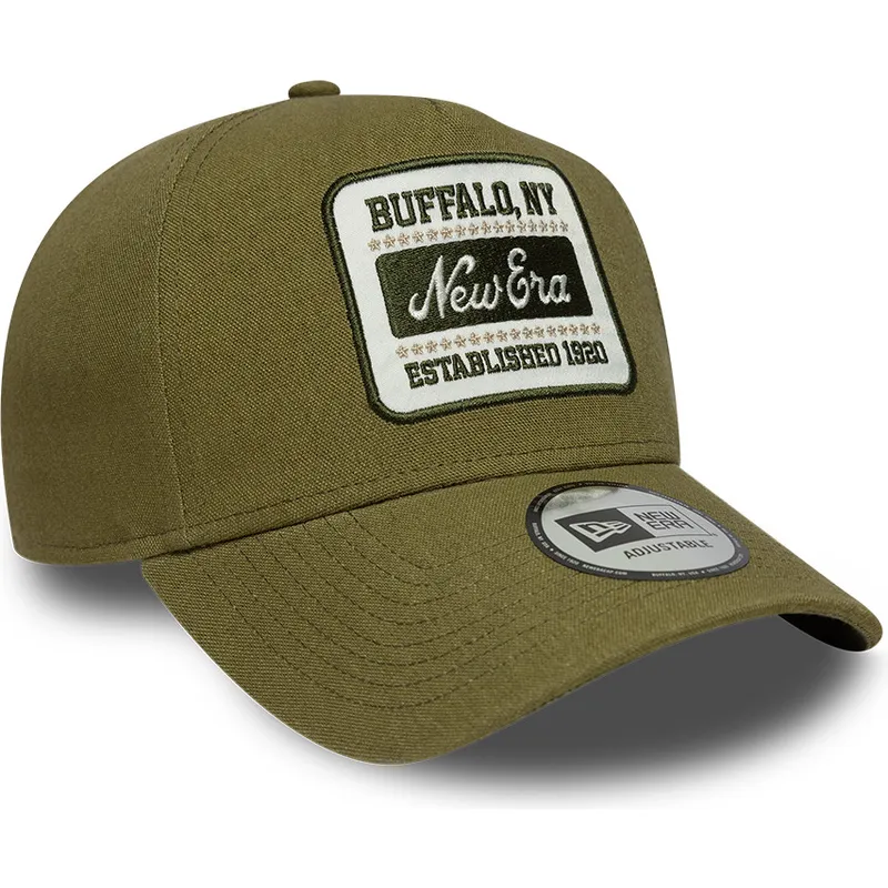 zielona-czapka-z-daszkiem-snapback-e-frame-patch-linen-new-era