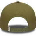 cappellino-curvo-verde-snapback-e-frame-patch-linen-di-new-era