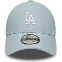 ljusbla-justerbar-trucker-keps-9forty-homefield-midi-fran-los-angeles-dodgers-mlb-av-new-era