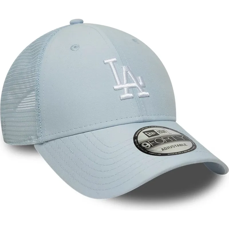 ljusbla-justerbar-trucker-keps-9forty-homefield-midi-fran-los-angeles-dodgers-mlb-av-new-era