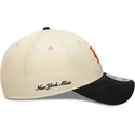 new-era-curved-brim-9forty-m-crown-side-script-new-york-mets-mlb-beige-and-black-snapback-cap