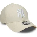 gorra-curva-beige-snapback-9forty-m-crown-linen-de-new-york-yankees-mlb-de-new-era