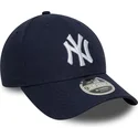 marinbla-kurvad-keps-snapback-9forty-m-crown-linen-fran-new-york-yankees-mlb-av-new-era