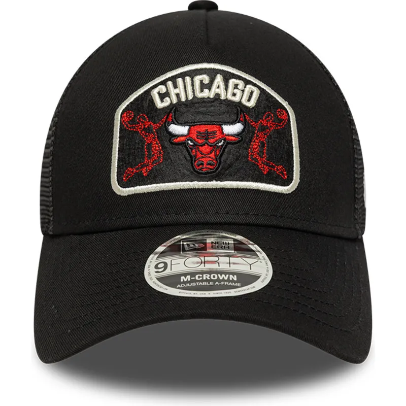cappellino-trucker-nero-9forty-m-crown-a-frame-dei-chicago-bulls-nba-di-new-era