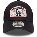 casquette-trucker-bleue-marine-9forty-m-crown-a-frame-los-angeles-dodgers-mlb-new-era