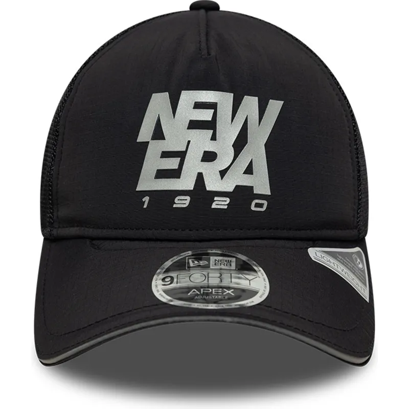 casquette-trucker-noire-ajustable-9forty-apex-reflective-a-frame-new-era