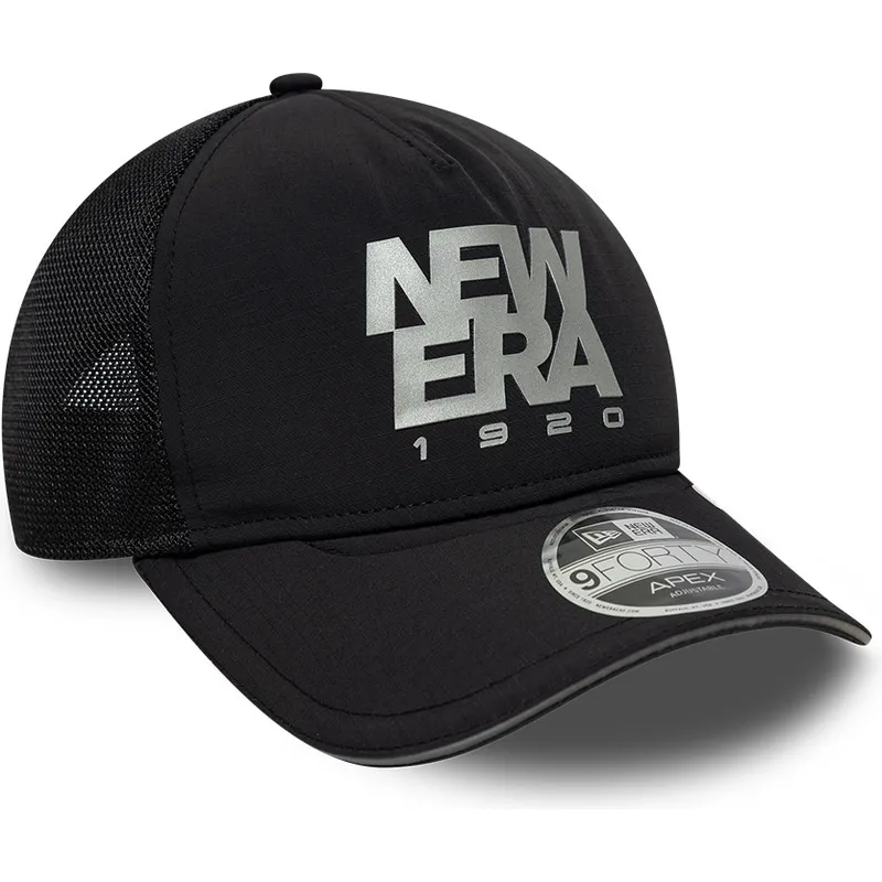 schwarze-verstellbare-trucker-kappe-9forty-apex-reflective-a-frame-von-new-era