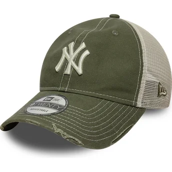 Gorra trucker verde ajustable 9TWENTY Cotton Canv de New York Yankees MLB de New Era