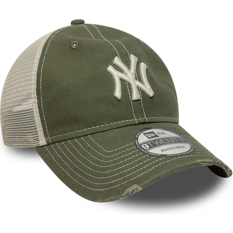 cappellino-trucker-verde-regolabile-9twenty-cotton-canv-dei-new-york-yankees-mlb-di-new-era