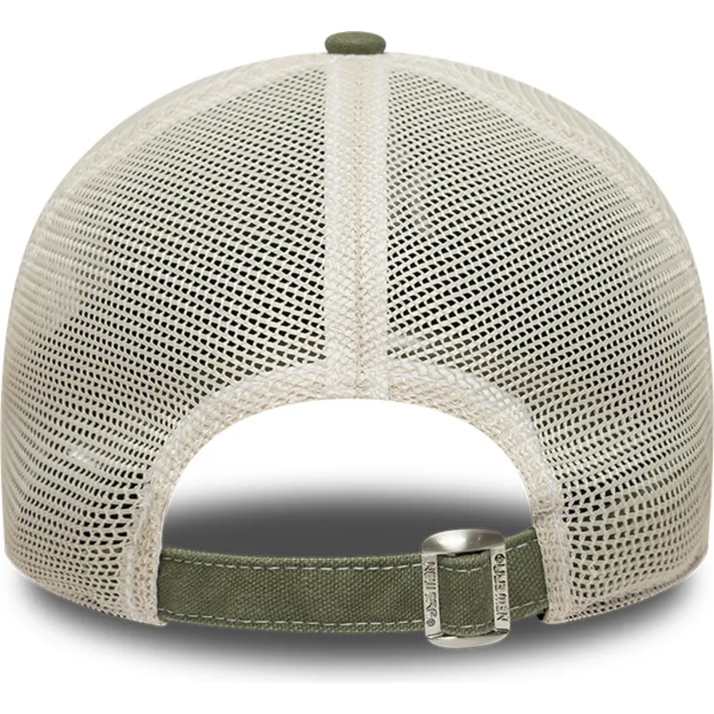 grune-verstellbare-trucker-kappe-9twenty-cotton-canv-der-new-york-yankees-mlb-von-new-era