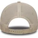 czapka-trucker-bezowa-i-biala-z-bezowym-logo-a-frame-league-essential-los-angeles-dodgers-mlb-new-era