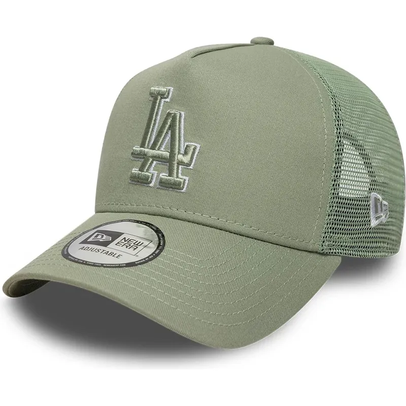 cappellino-trucker-verde-con-logo-verde-a-frame-outline-dei-los-angeles-dodgers-mlb-di-new-era