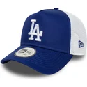czapka-trucker-niebieska-a-frame-side-patch-los-angeles-dodgers-mlb-new-era