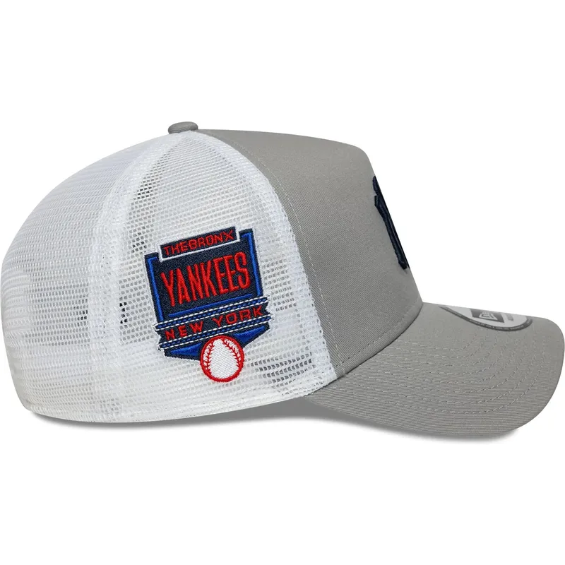 cappellino-trucker-grigio-a-frame-side-patch-dei-new-york-yankees-mlb-di-new-era