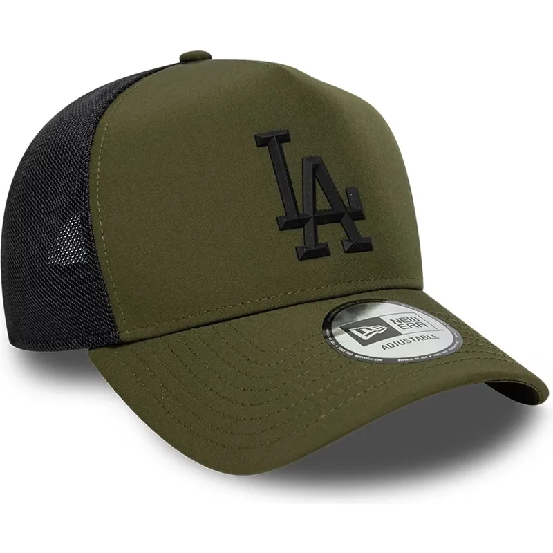 czapka-trucker-zielona-z-czarnym-logo-a-frame-sport-los-angeles-dodgers-mlb-new-era