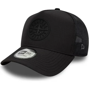 Cappellino trucker nero con logo nero A Frame Sport di Seattle Mariners MLB di New Era