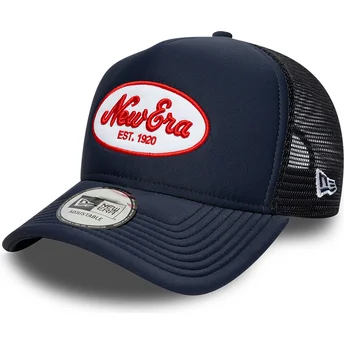 Cappellino trucker blu marino A Frame Oval Foam Patch di New Era