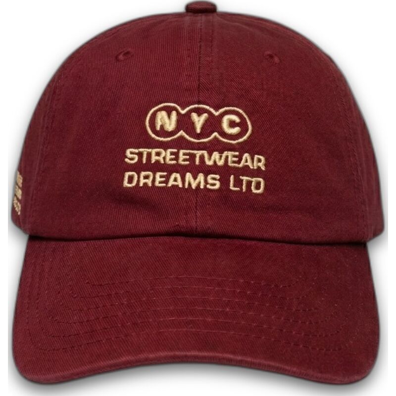 czapka-z-daszkiem-bordowa-regulowana-ny-dreams-just-kids-the-90s-od-homenage