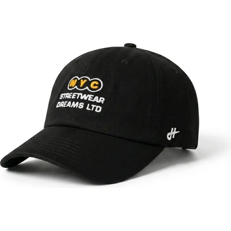 casquette-courbee-noire-ajustable-ny-dreams-just-kids-the-90s-homenage