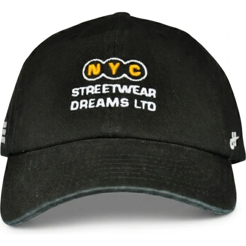 cappellino-curvo-nero-regolabile-ny-dreams-just-kids-the-90s-di-homenage