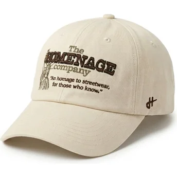 Beige verstellbare Curved Cap Statue Just Kids The 90s von Homenage