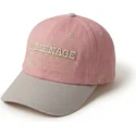 gorra-curva-rosa-y-gris-ajustable-statue-just-kids-the-90s-de-homenage