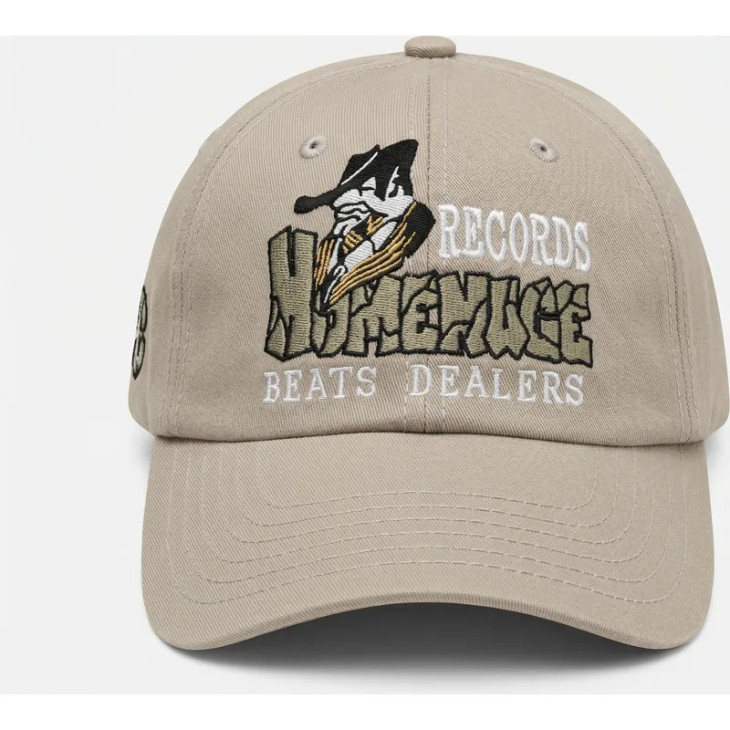 casquette-courbee-grise-ajustable-records-music-shapes-identity-the-90s-homenage