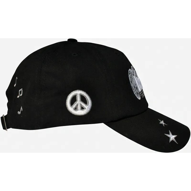 casquette-courbee-noire-ajustable-music-world-music-shapes-identity-the-90s-homenage