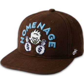 Czapka płaska brązowa snapback Money Music Shapes Identity The Snap od Homenage