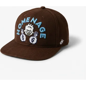 Platt brun snapback-keps Money Music Shapes Identity The Snap från Homenage
