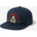 gebogene-marineblaue-snapback-kappe-money-music-shapes-identity-the-snap-von-homenage