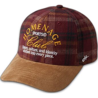Wielokolorowa czapka z zakrzywionym daszkiem snapback Plaid Club Sport The Ball od Homenage