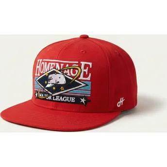 Rote flache Snapback-Kappe Game Sport The Snap von Homenage