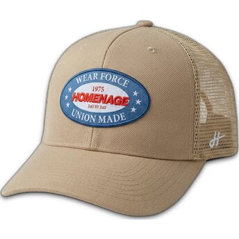 Czapka trucker beżowa Union Workwear The Trucker od Homenage