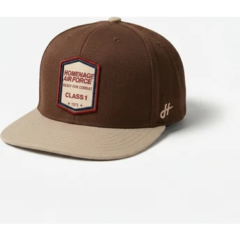 Cappello piatto marrone scuro snapback Squadron Military Surplus The Retro di Homenage
