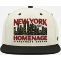 cappello-piatto-beige-e-nero-snapback-nysky-skylines-the-snap-di-homenage