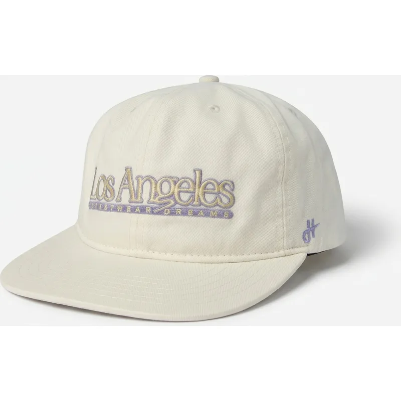 flache-kappe-creme-snapback-angeles-skylines-the-snap-von-homenage